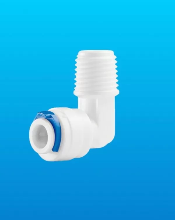 CN015 - Conector em L rosca 1/4 para tubo 1/4