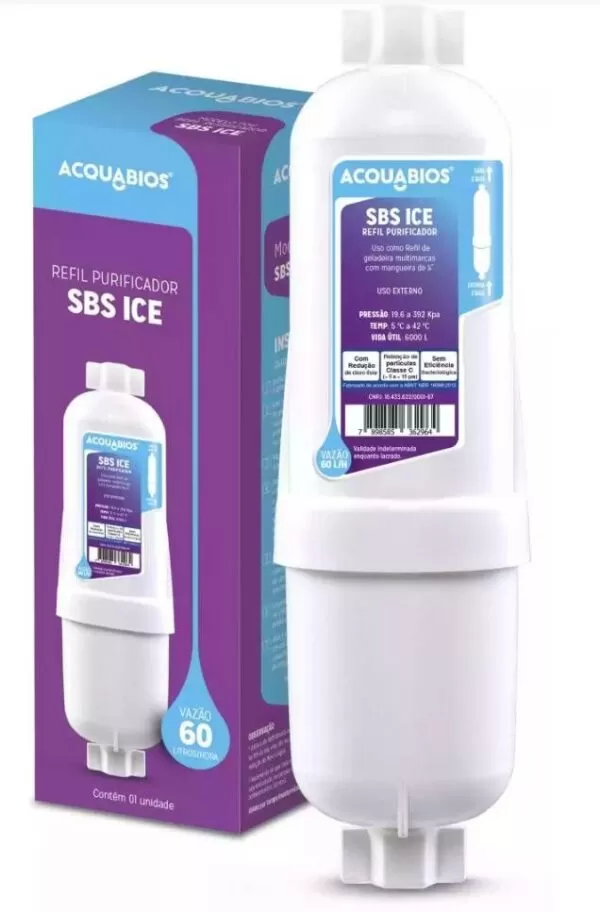 Refil SBS ICE para geladeiras electrolux acquabios